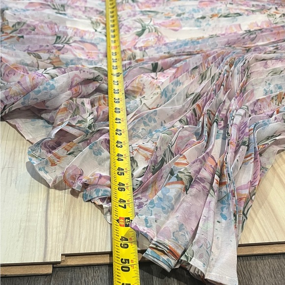 Anthropologie Easel Ruffle Chiffon Floral layered Tie Wrap Dress Size Large. NWT - Picture 15 of 15